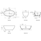 Victoria + Albert Corvara 1500 Freestanding Bath Specification