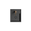 Parisi Cut 450x380 Bench Basin with Platform - 1 Tap Hole - Matte Black - VA161.22