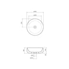 Parisi Seed Ø450 Bench Basin - Matte White Specification