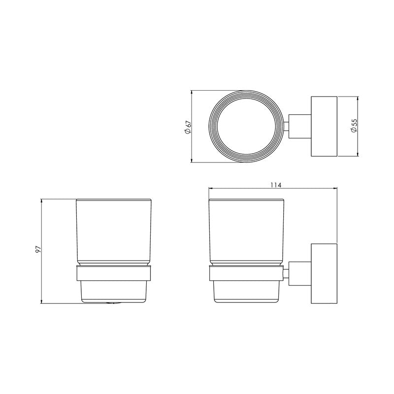 Phoenix Vivid Tumbler & Holder Chrome Specification
