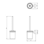 Phoenix Vivid Toilet Brush & Holder - Chrome Specification
