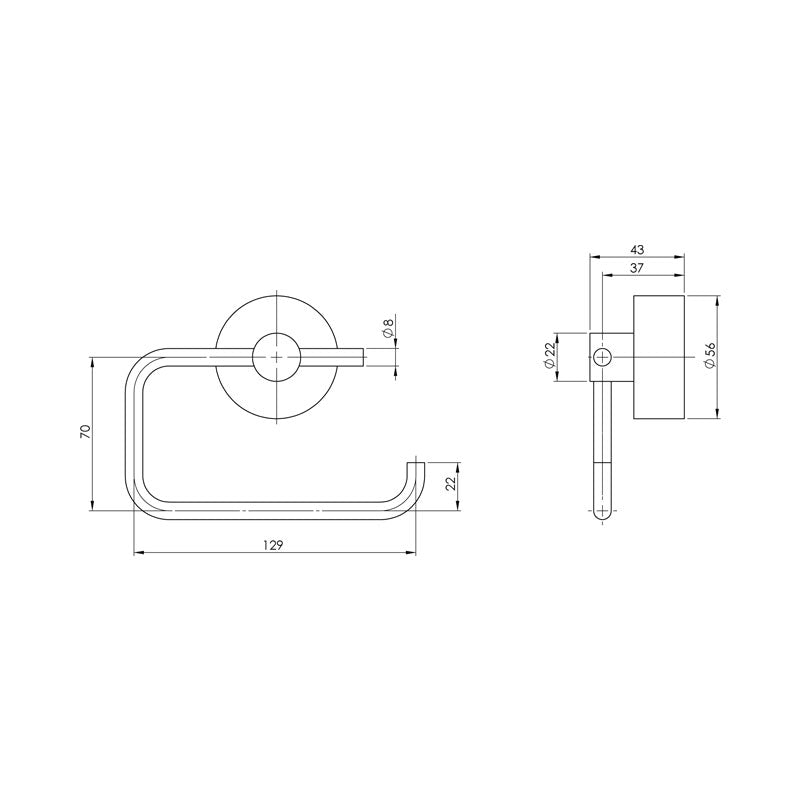 Phoenix Vivid Toilet Roll Holder Specification