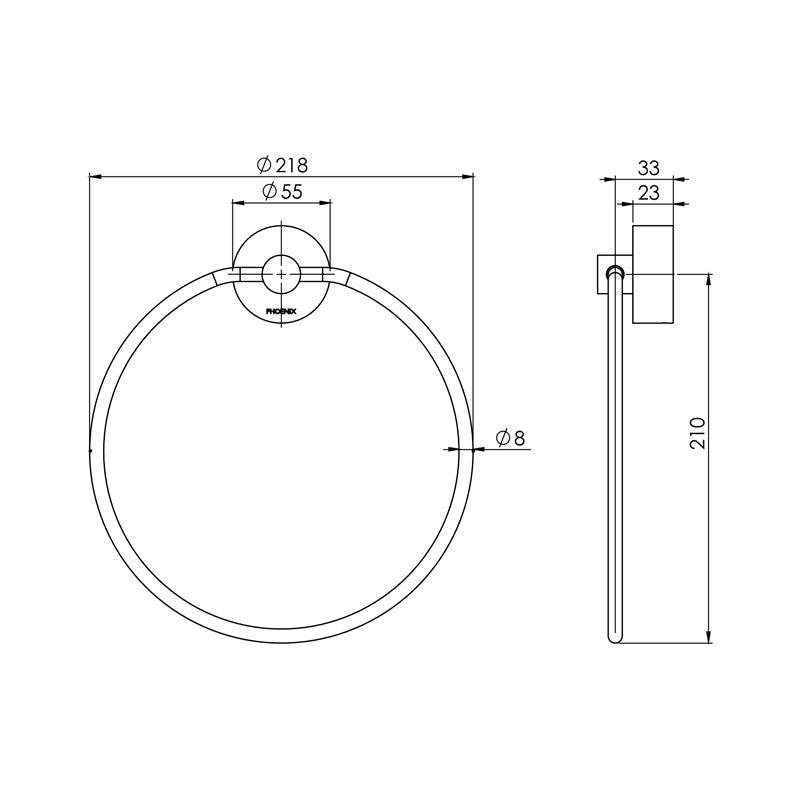 Phoenix Vivid Hand Towel Holder Specification