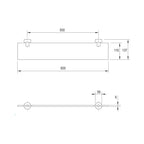 Phoenix Vivid Glass Shelf - Chrome Specification