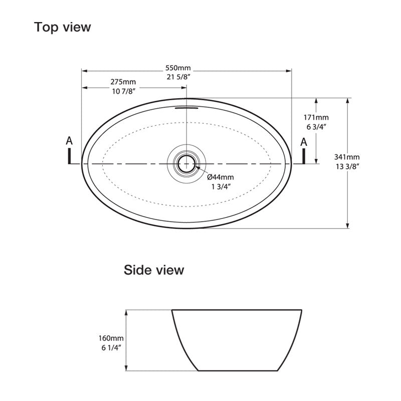 Victoria + Albert Coravara 55 Basin Specification