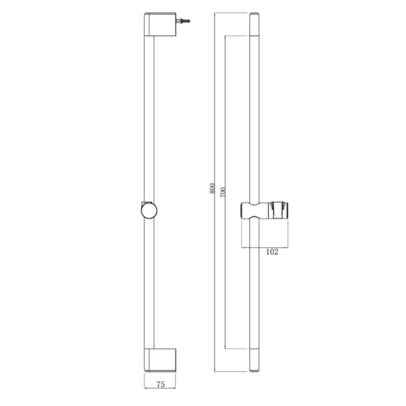Villeroy & Boch Architectura Style White SIlicon Rail Set Specifications