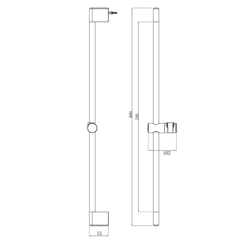 Villeroy & Boch Architectura Style Trio 110-800 Rail Set | Specifications