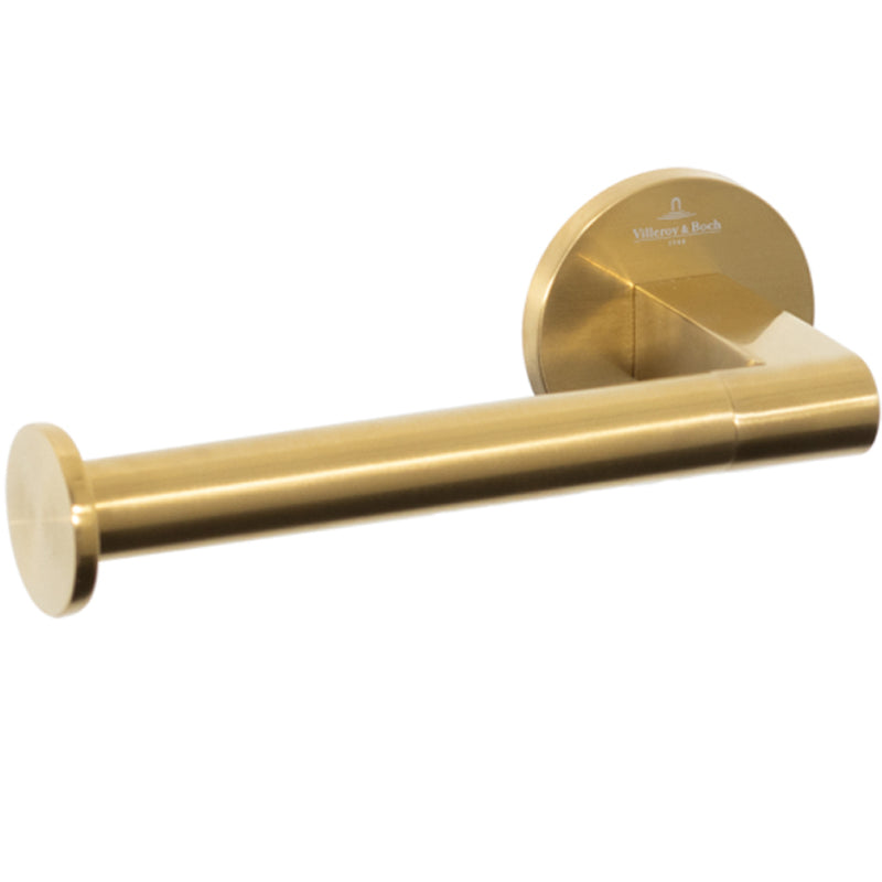 Villeroy & Boch Architectura Left Hand Faced Toilet Roll Holder | Brushed Gold