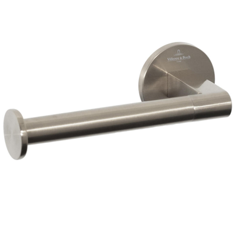 Villeroy & Boch Architectura Left Hand Faced Toilet Roll Holder - Brushed Nickel - TVA1552480