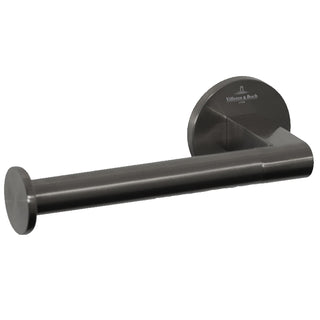 Villeroy & Boch Architectura Left Hand Faced Toilet Roll Holder - Gun Metal - TVA1552490