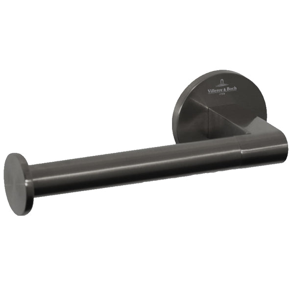 Villeroy & Boch Architectura Left Hand Faced Toilet Roll Holder - Gun Metal