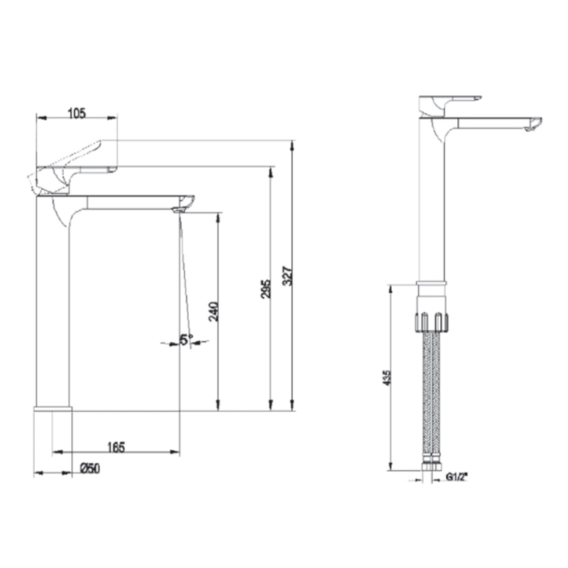 Villeroy & Boch Vessel Basin Mixer Specification