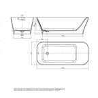 Studio Bagno Verve Freestanding Bath - Ash Grey