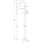 Sussex Voda Floormount Mixer with  Curved Spout