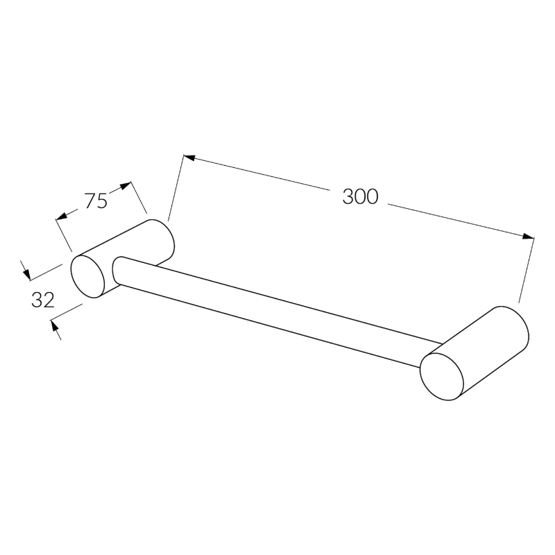 Sussex VODA Guest Towel Rail - Chrome