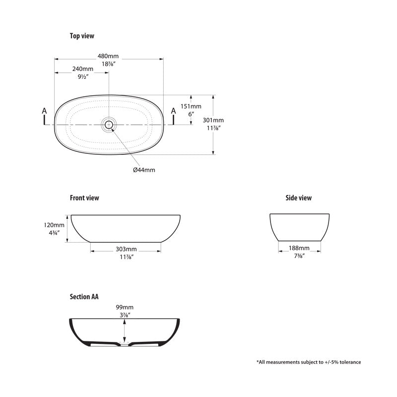 Victoria + Albert Barcelona 48 Basin Spec