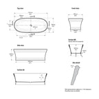 Victoria + Albert Worcester Freestanding Bath Spec
