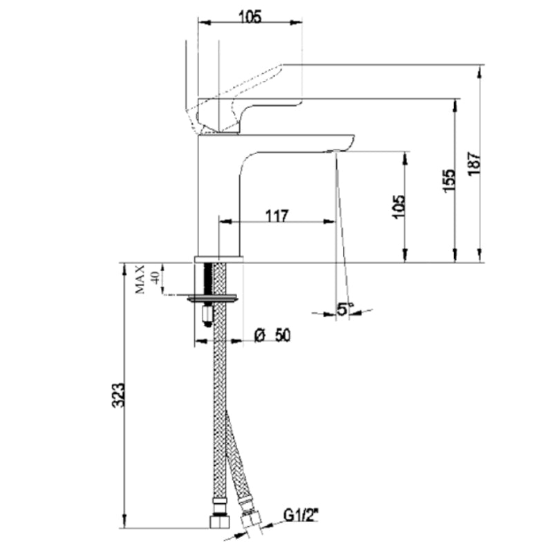 Vileroy & Boch O.Novo Basin Mixer Specifications