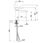 Vileroy & Boch O.Novo Basin Mixer Specifications