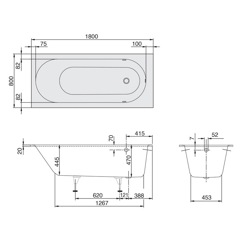 Villeroy & Boch Oberon Bath 1800 Specification