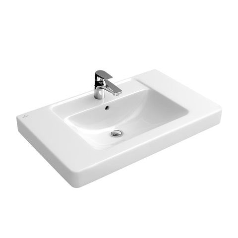 Villeroy & Boch Architectura Single Vanity Basin 1000-1 Tap Hole - Gloss White