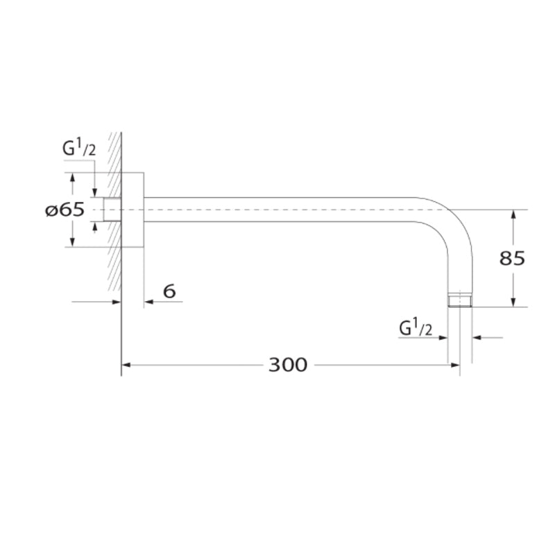 Villeroy & Boch Universal Shower Arm Specifications