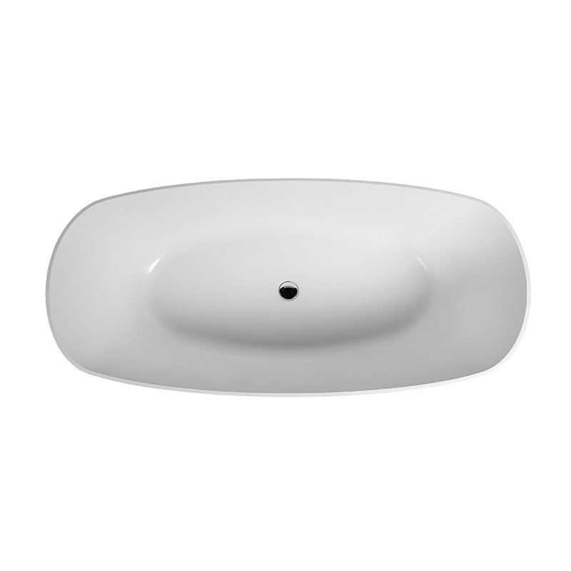 DADOquartz Vivian 1595mm Freestanding Bath No Overflow - Polished White - SBM083-S