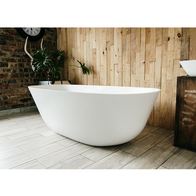 DADOquartz Vivian 1595mm Freestanding Bath No Overflow - Polished White