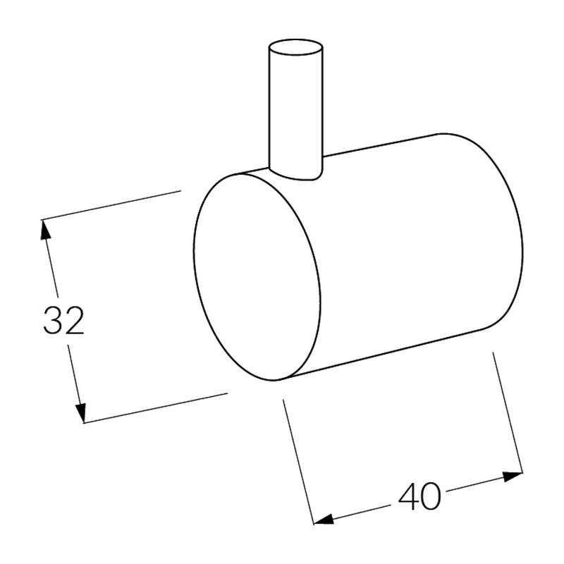 Sussex VODA Robe Hook - Chrome