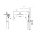 Phoenix Tapware Vivid Slimline Compact Twin Shower - Chrome Specification