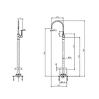 PHOENIX VIVID SLIMLINE FLOOR MOUNTED BATH MIXER Specification
