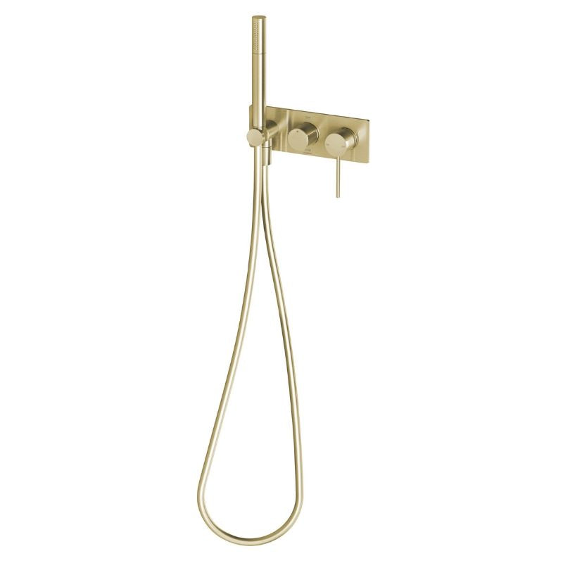 Phoenix Vivid Slimline Wall Shower System brushed gold