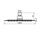 Villeroy & Boch Architectura 200 Overhead Shower specifications