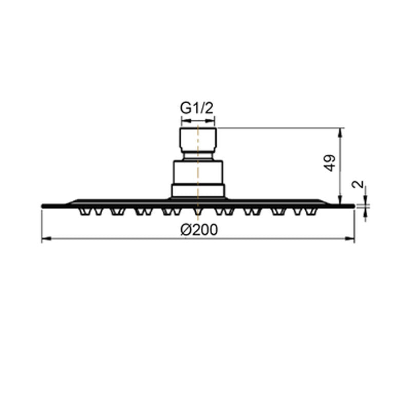 Villeroy & Boch Architectura 200 Overhead Shower specifications