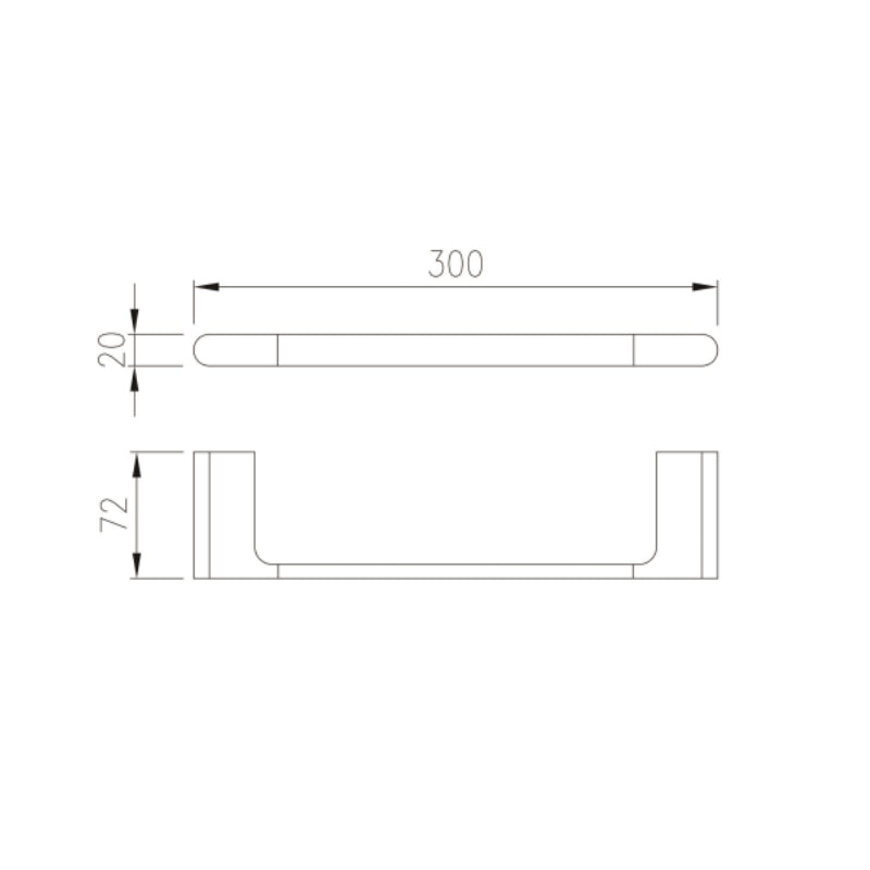 PLD Vantage 300mm Hand Towel Rail -Specification