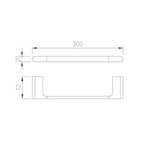 PLD Vantage 300mm Hand Towel Rail -  Specification