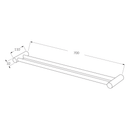 Sussex VODA Towel Rail Double 700mm - Chrome