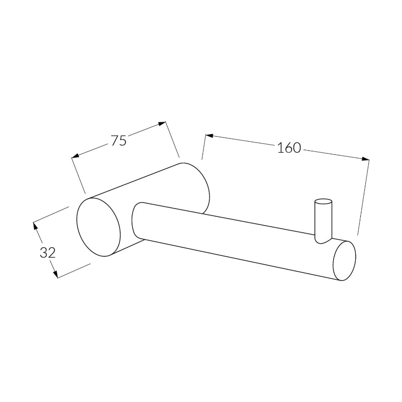 Sussex VODA Toilet Roll Holder - Matt Black