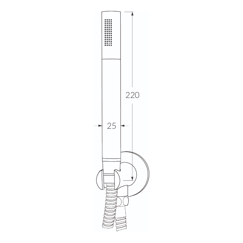 Sussex VODA Hand Shower Suppy Post Set - Chrome