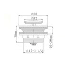 Decina 40mm Pop-up Plug with Removable Waste