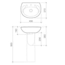 Caroma Concorde Wall Basin 1TH specifications