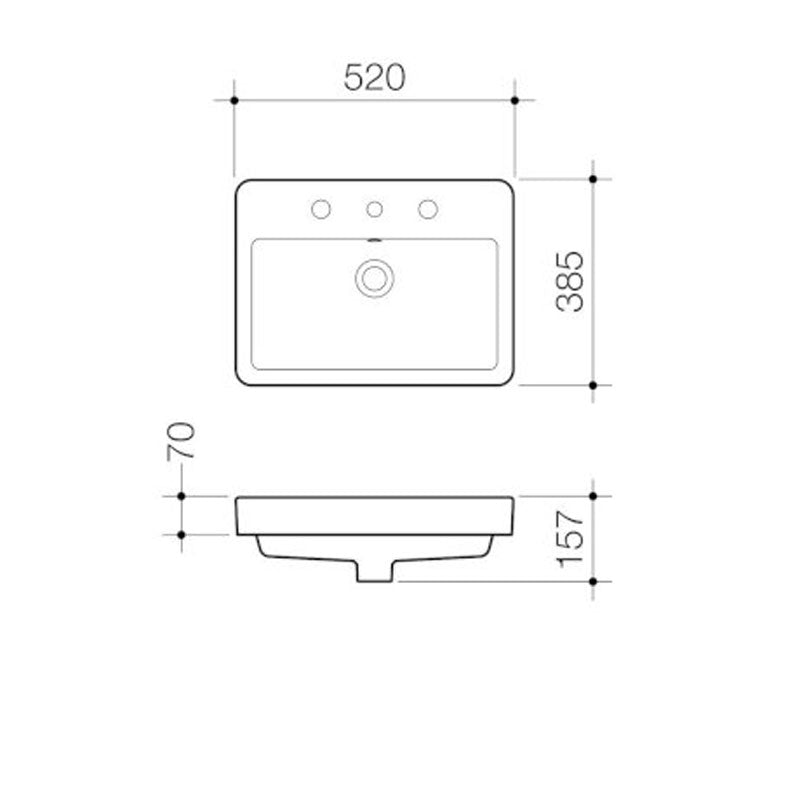 Caroma Basa Inset Basin 1 TH 