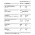 Stiebel Eltron 302L Heat Pump Hot Water System Specification