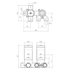 Parisi Recessed Diverter Mixer Body (2 Way) ON OFF -  Specification