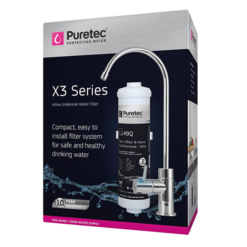 Puretec X3 Undersink Filter w- High Loop LED Tap