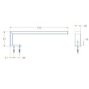 Avenir Xylo Hand Towel Rail Left Facing - Matte Black Spec