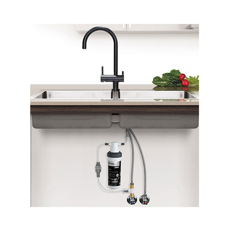 Puretec Quick Twist Undersink Filter System w/ Tripla Black Mixer Tap