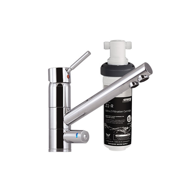 Puretec Quick Twist Undersink Filter using Ultra Z Filtration Technology with Tripla™ T1 LED Mixer Tap