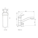 Puretec Quick Twist Undersink Filter using Ultra Z Filtration Technology with Tripla™ T2 LED Mixer Tap Specification