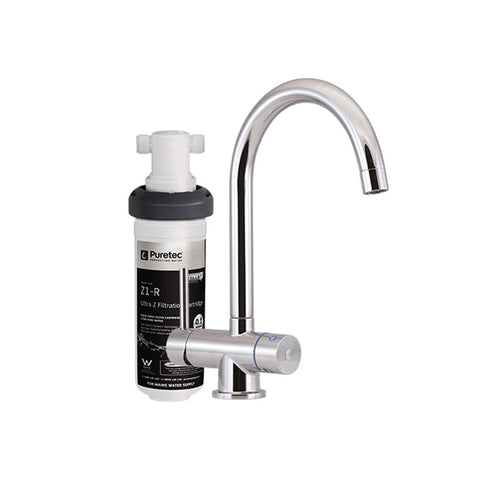 Puretec Z1-T4 Quick Twist Undersink Filter using Ultra Z Filtration Technology with Tripla™ T4 LED Mixer Tap